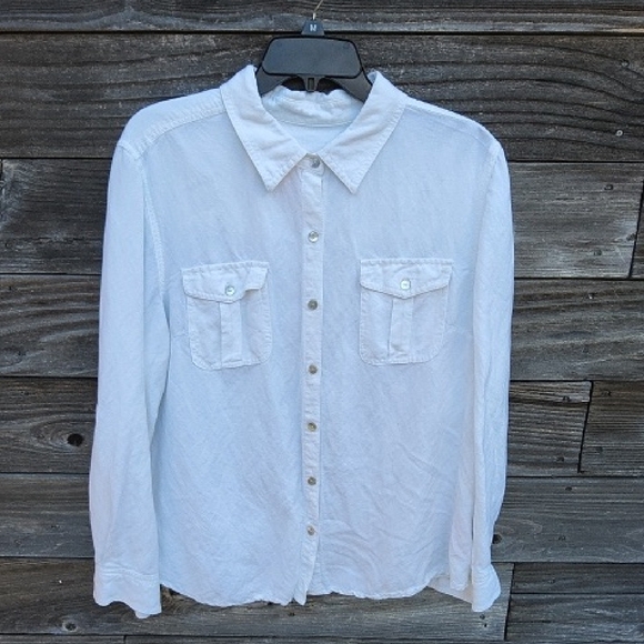 Ruby Rd. White Button Down Blouse Size 18 - Picture 1 of 10